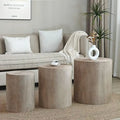 Tables basses rustiques en bois avec motifs distinctifs de cernes d'arbre - Parfaites pour le salon