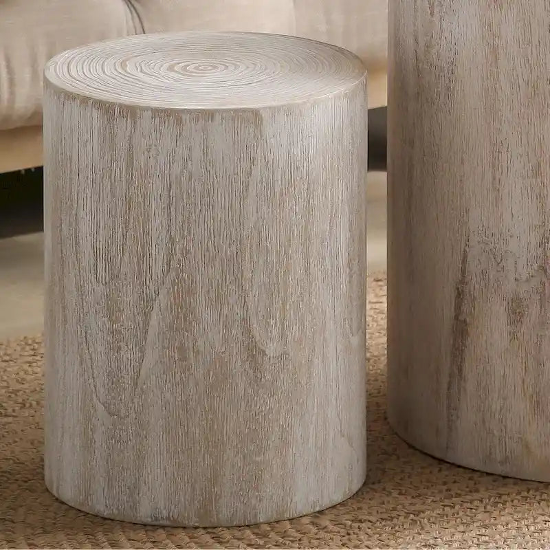 Tables basses rustiques en bois avec motifs distinctifs de cernes d'arbre - Parfaites pour le salon