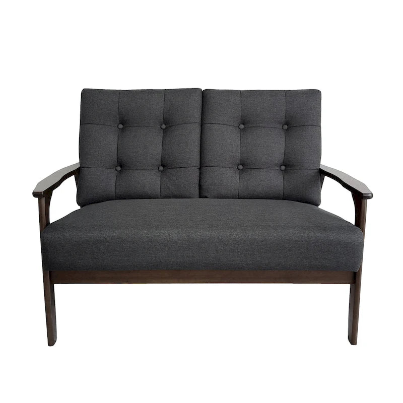 Ensemble de canapés deux pièces en tissu de style Mid-Century