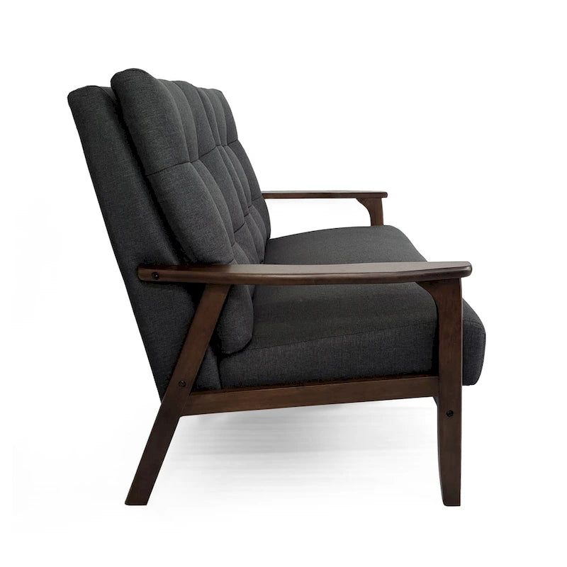 Ensemble de canapés deux pièces en tissu de style Mid-Century