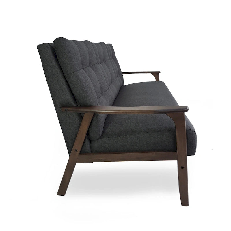 Ensemble de canapés deux pièces en tissu de style Mid-Century