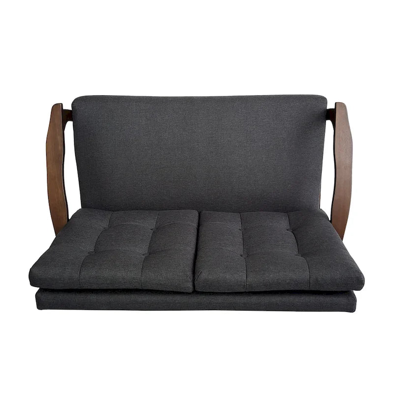 Ensemble de canapés deux pièces en tissu de style Mid-Century
