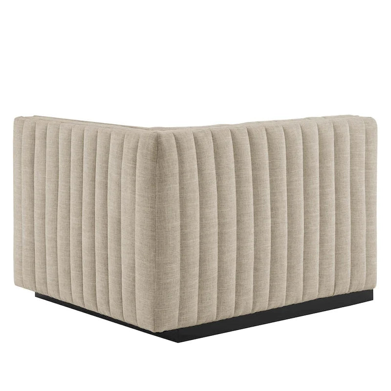 Canapé (revêtu de tissu avec capitonnage vertical)