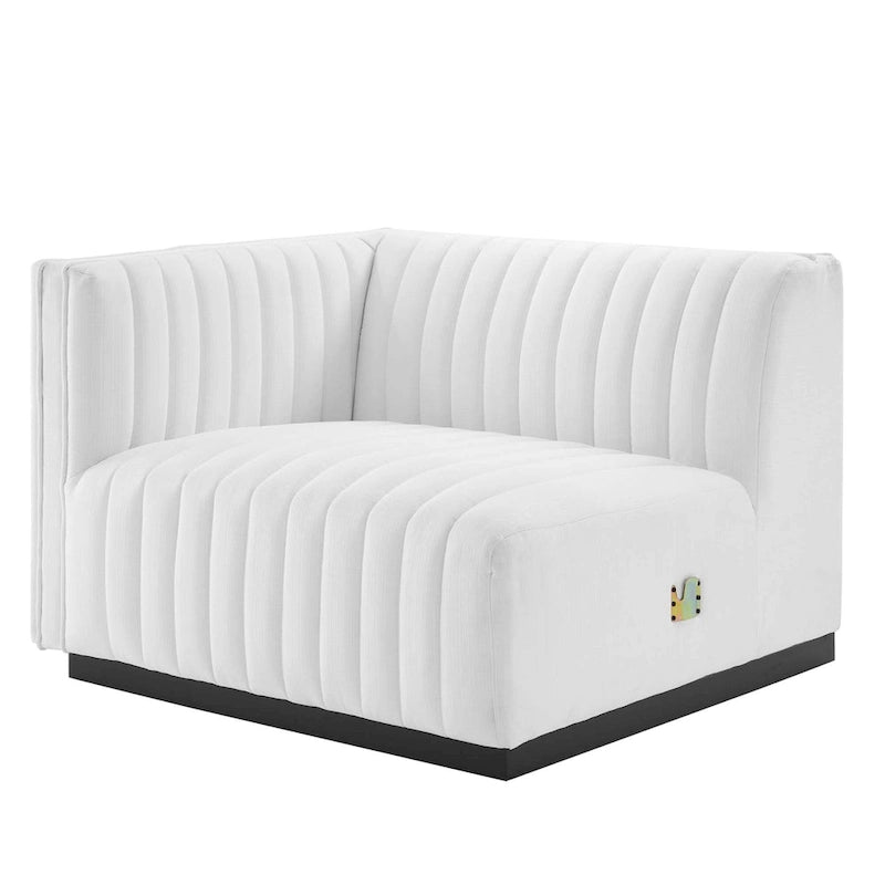 Canapé (revêtu de tissu avec capitonnage vertical)