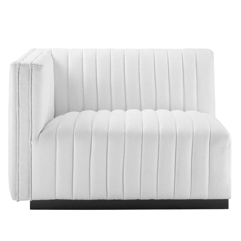 Canapé (revêtu de tissu avec capitonnage vertical)