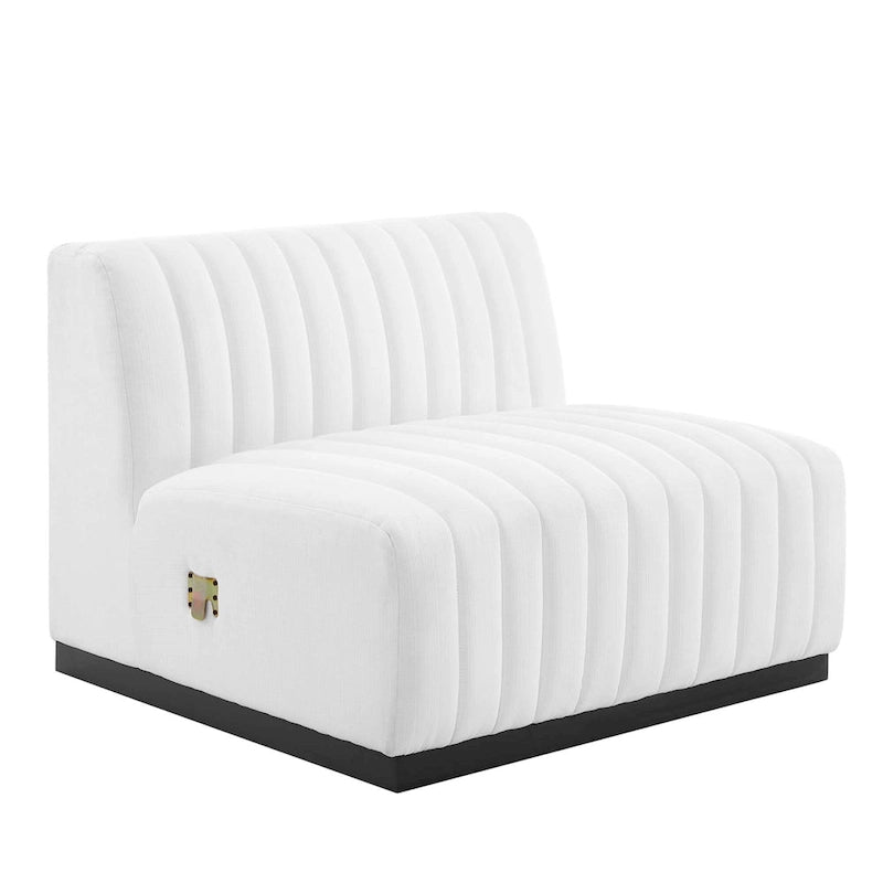 Canapé (revêtu de tissu avec capitonnage vertical)