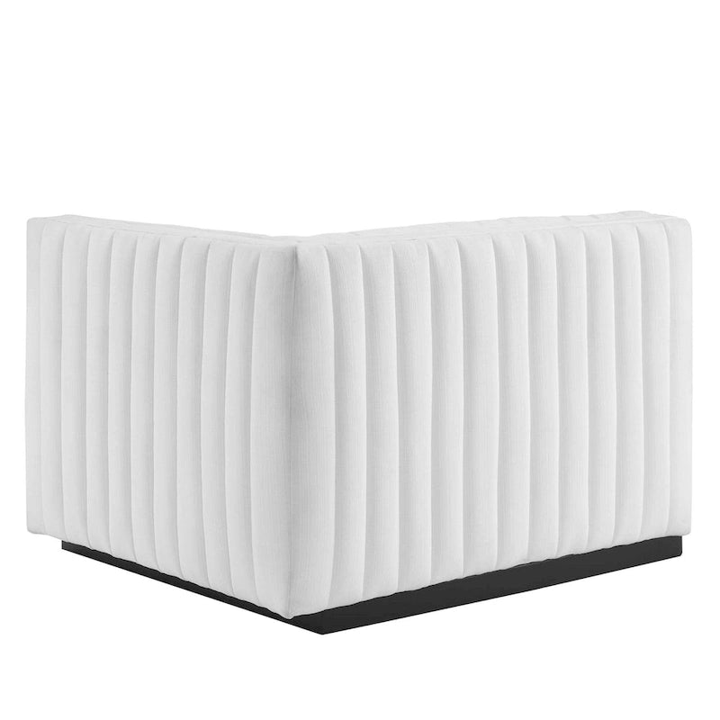 Canapé (revêtu de tissu avec capitonnage vertical)