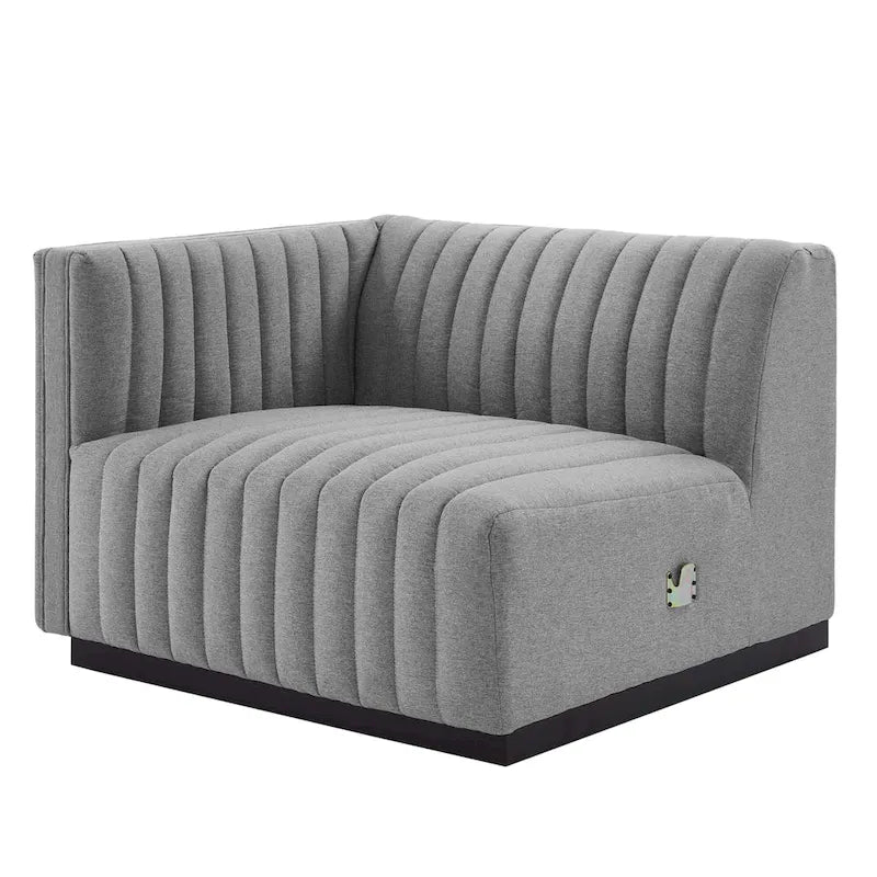 Canapé (revêtu de tissu avec capitonnage vertical)