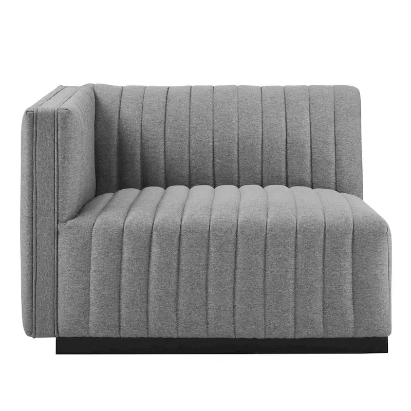 Canapé (revêtu de tissu avec capitonnage vertical)