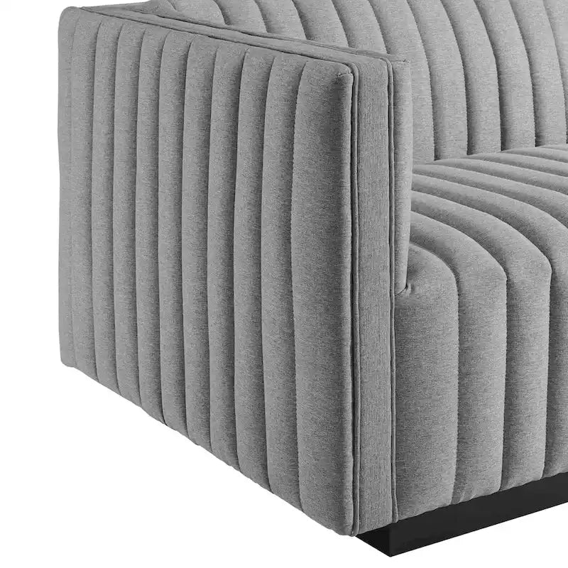 Canapé (revêtu de tissu avec capitonnage vertical)