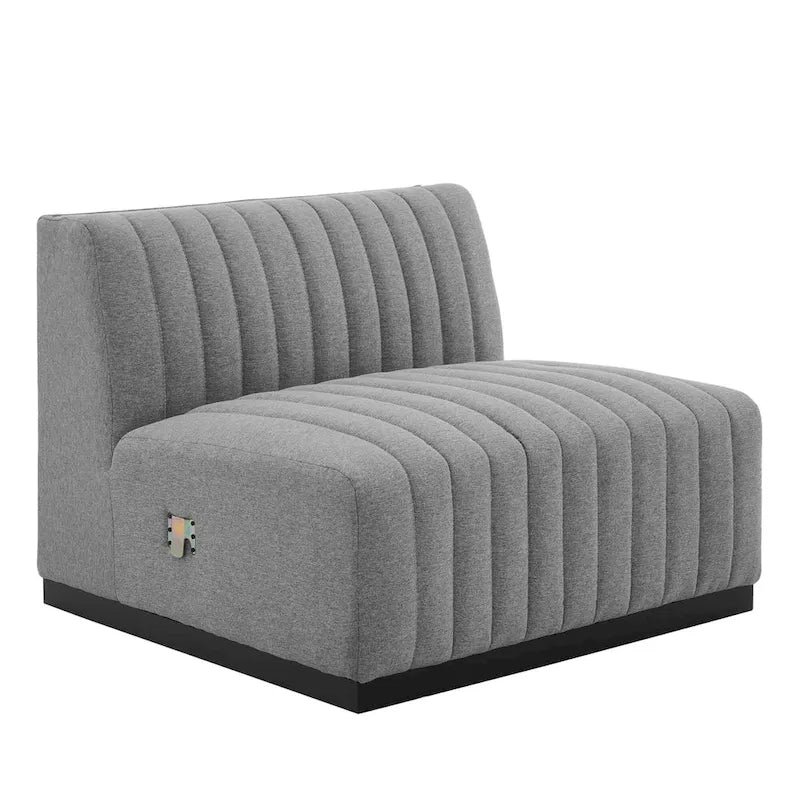 Canapé (revêtu de tissu avec capitonnage vertical)