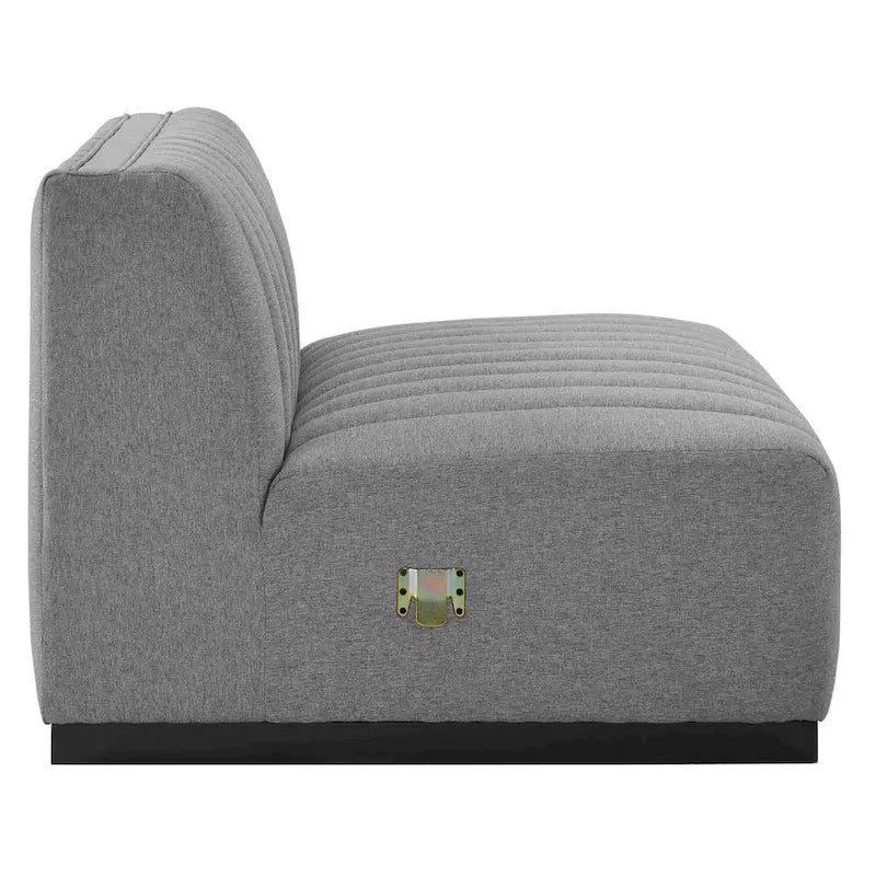 Canapé (revêtu de tissu avec capitonnage vertical)