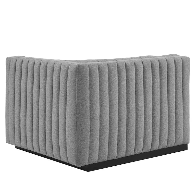 Canapé (revêtu de tissu avec capitonnage vertical)
