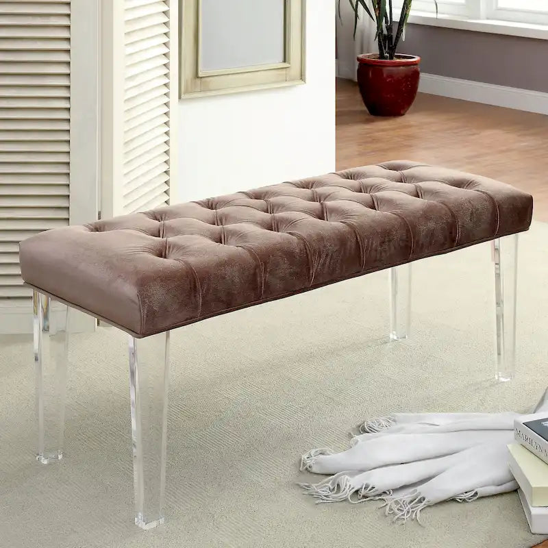 Banc décoratif capitonné et rembourré moderne
