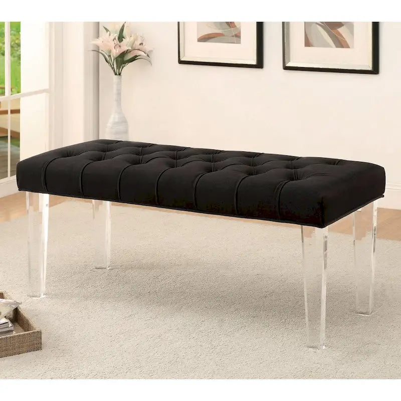 Banc décoratif capitonné et rembourré moderne