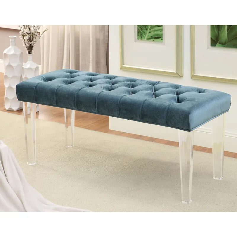Banc décoratif capitonné et rembourré moderne