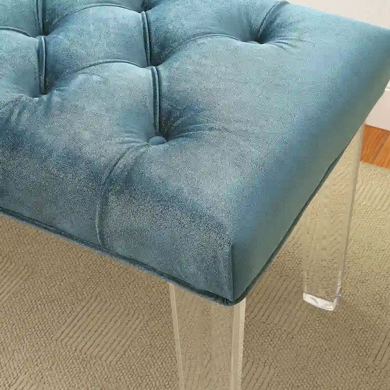 Banc décoratif capitonné et rembourré moderne