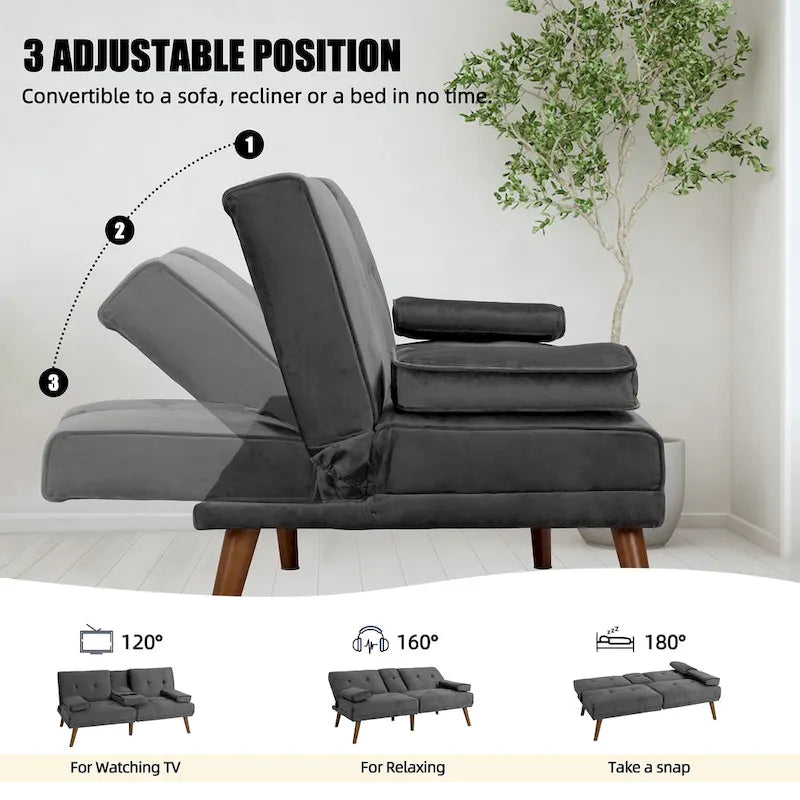 Petit Loveseat, Canapé-lit convertible 3 en 1 mignon