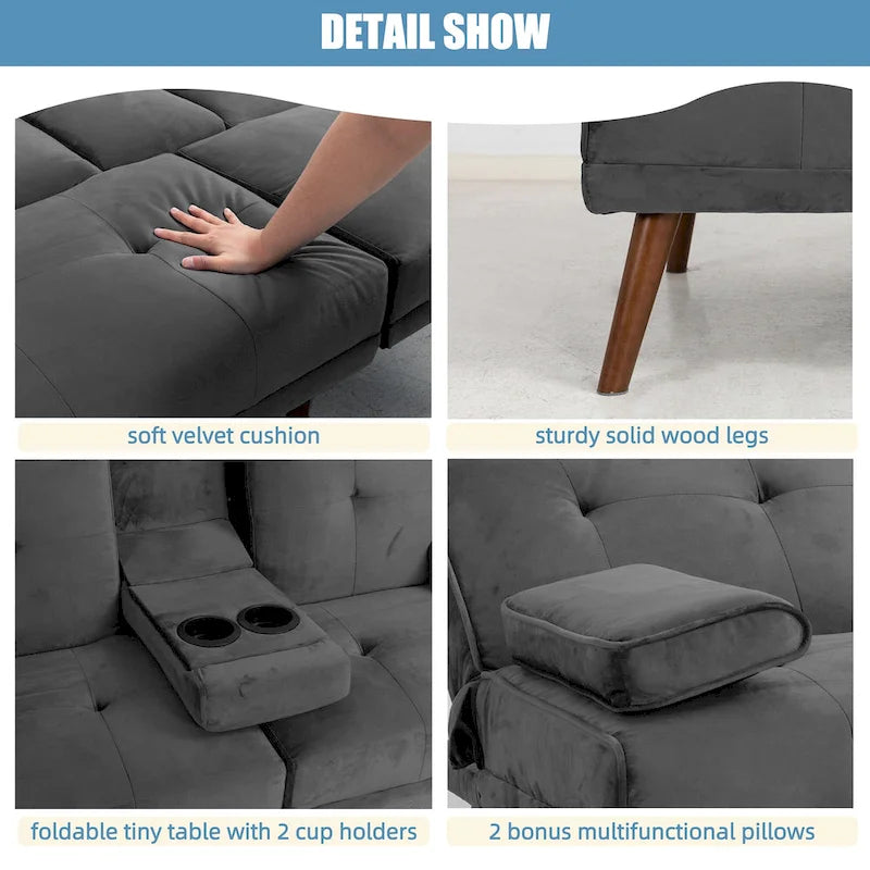 Petit Loveseat, Canapé-lit convertible 3 en 1 mignon