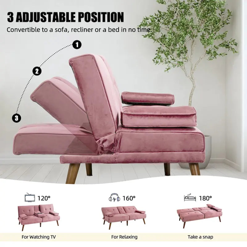 Petit Loveseat, Canapé-lit convertible 3 en 1 mignon