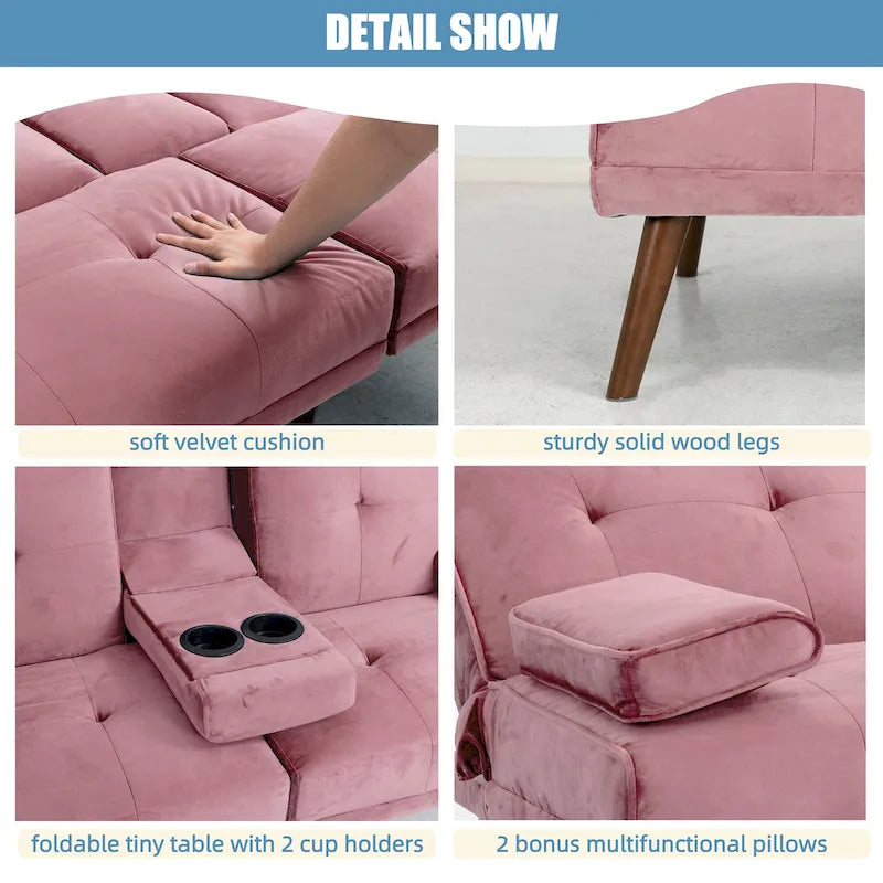 Petit Loveseat, Canapé-lit convertible 3 en 1 mignon