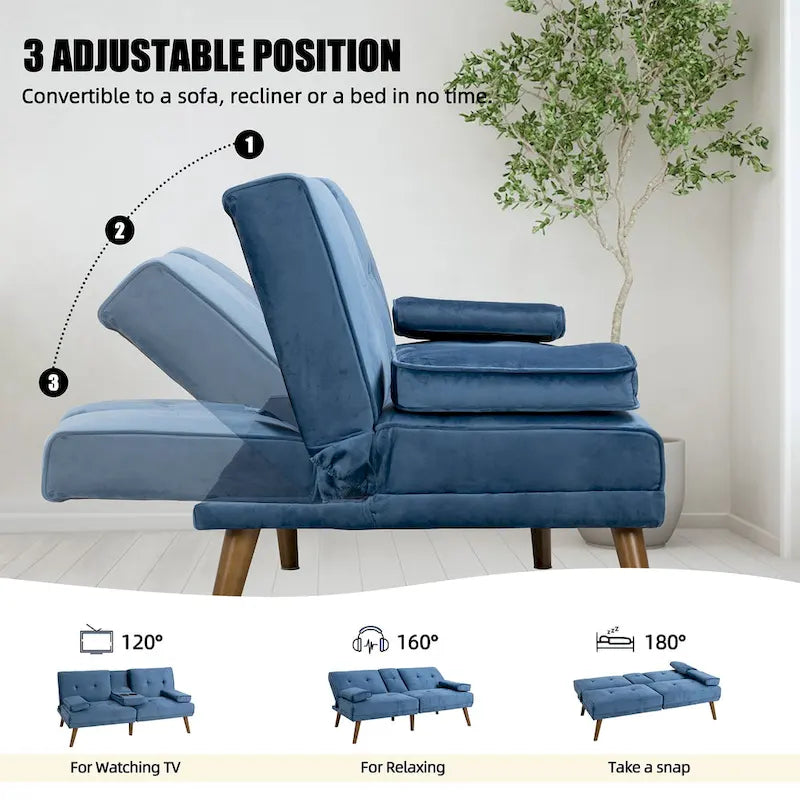 Petit Loveseat, Canapé-lit convertible 3 en 1 mignon