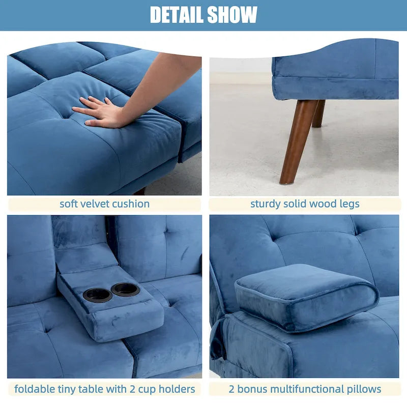 Petit Loveseat, Canapé-lit convertible 3 en 1 mignon