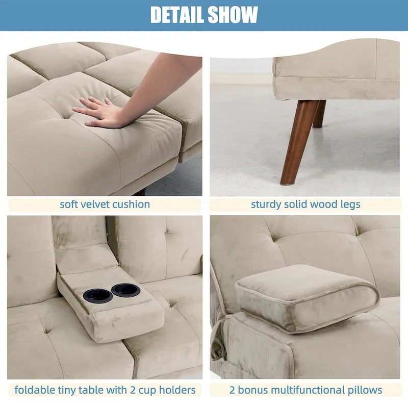 Petit Loveseat, Canapé-lit convertible 3 en 1 mignon