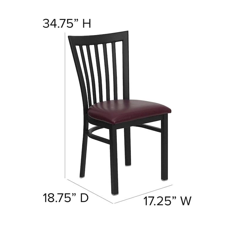 Chaise de restaurant en métal School House Back