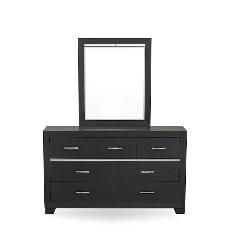 Ensemble de chambre Queen Size avec tête de lit capitonnée (Option pièces)