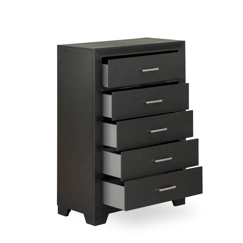 Ensemble de chambre Queen Size avec tête de lit capitonnée (Option pièces)