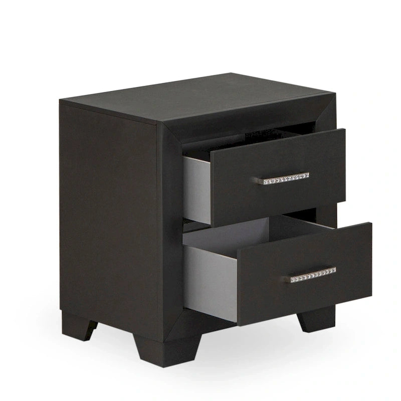 Ensemble de chambre Queen Size avec tête de lit capitonnée (Option pièces)
