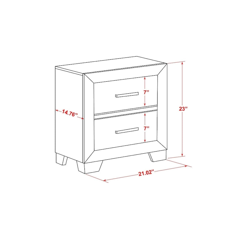 Ensemble de chambre Queen Size avec tête de lit capitonnée (Option pièces)