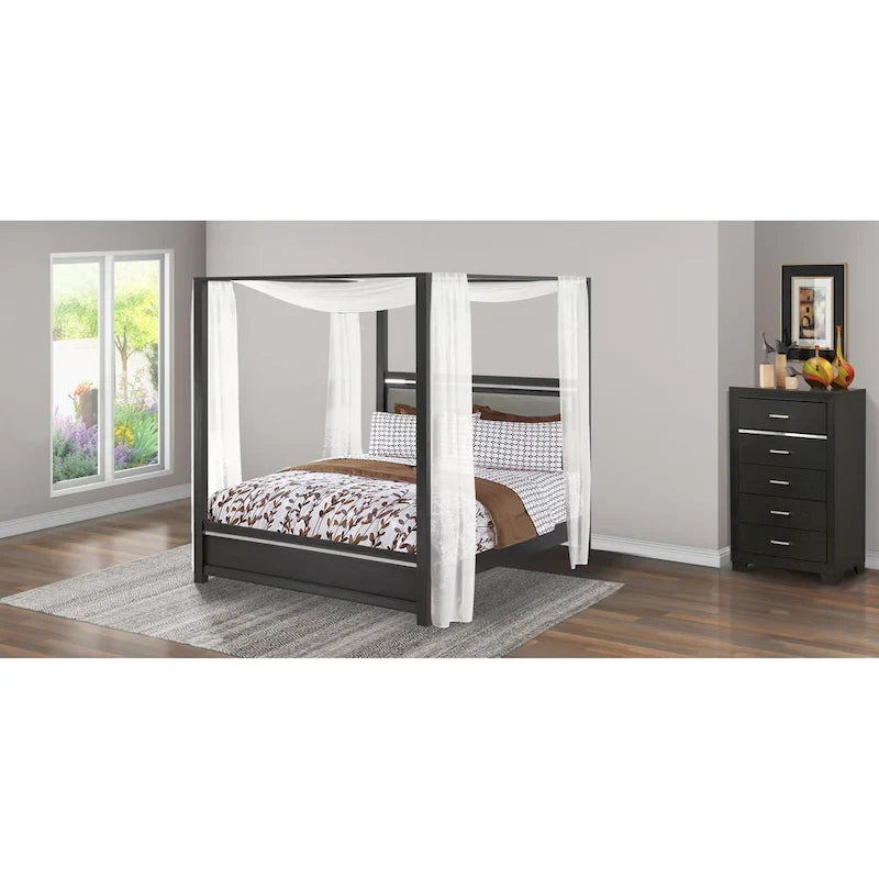 Ensemble de chambre Queen Size avec tête de lit capitonnée (Option pièces)