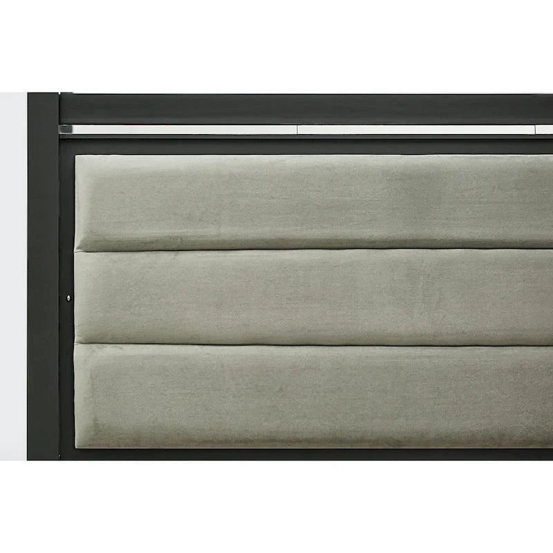 Ensemble de chambre Queen Size avec tête de lit capitonnée (Option pièces)