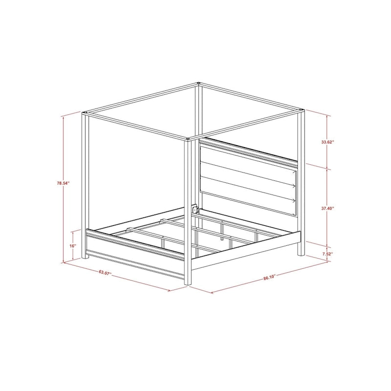 Ensemble de chambre Queen Size avec tête de lit capitonnée (Option pièces)
