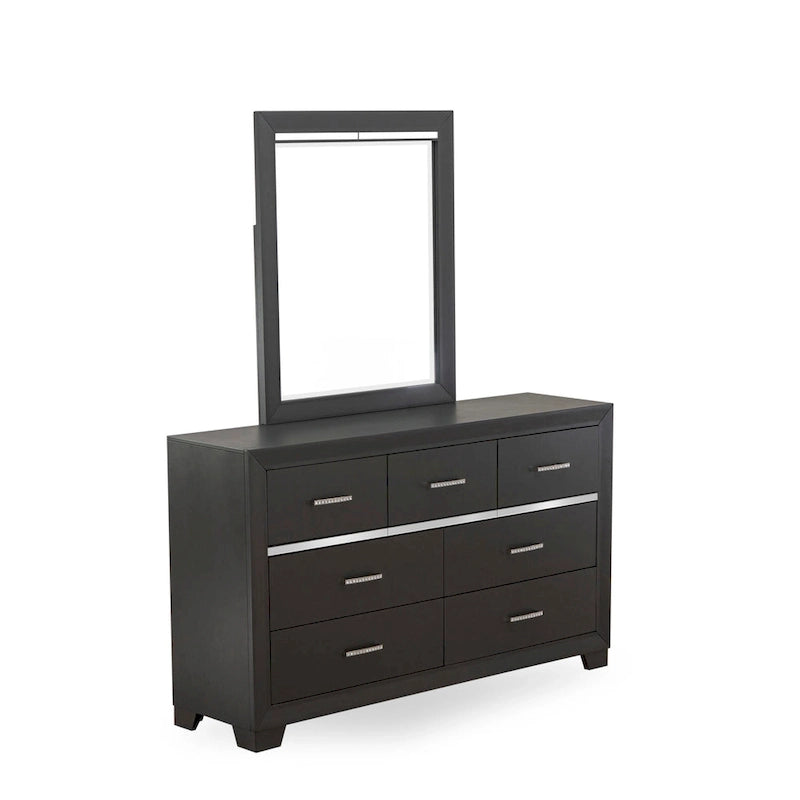 Ensemble de chambre Queen Size avec tête de lit capitonnée (Option pièces)