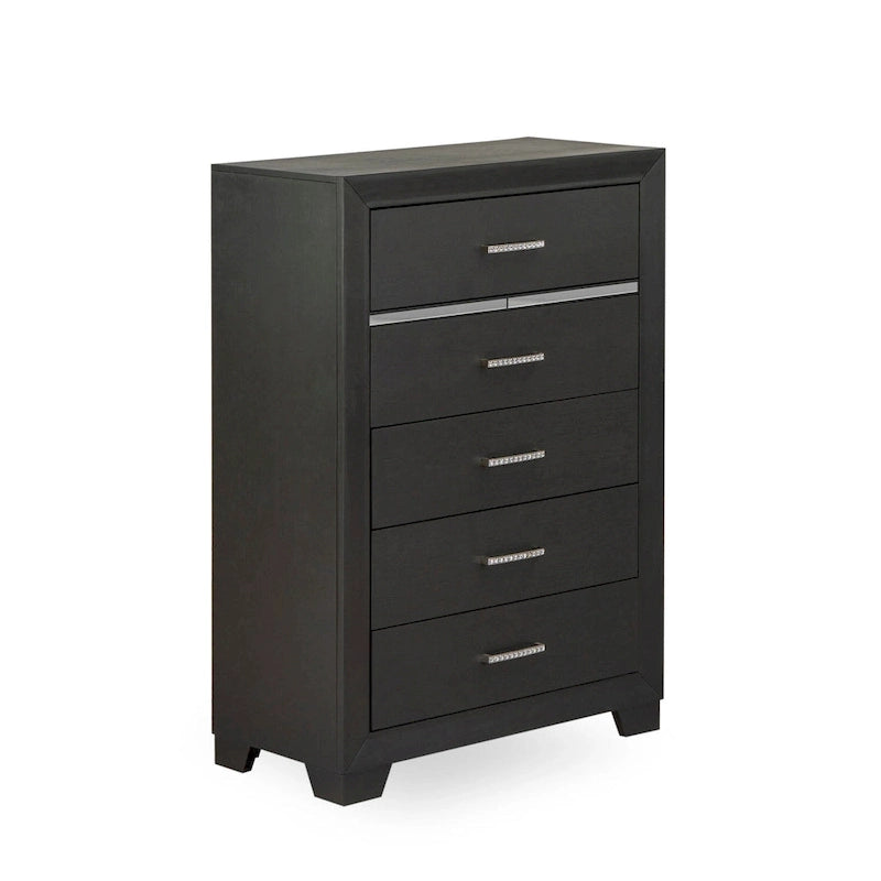 Ensemble de chambre Queen Size avec tête de lit capitonnée (Option pièces)