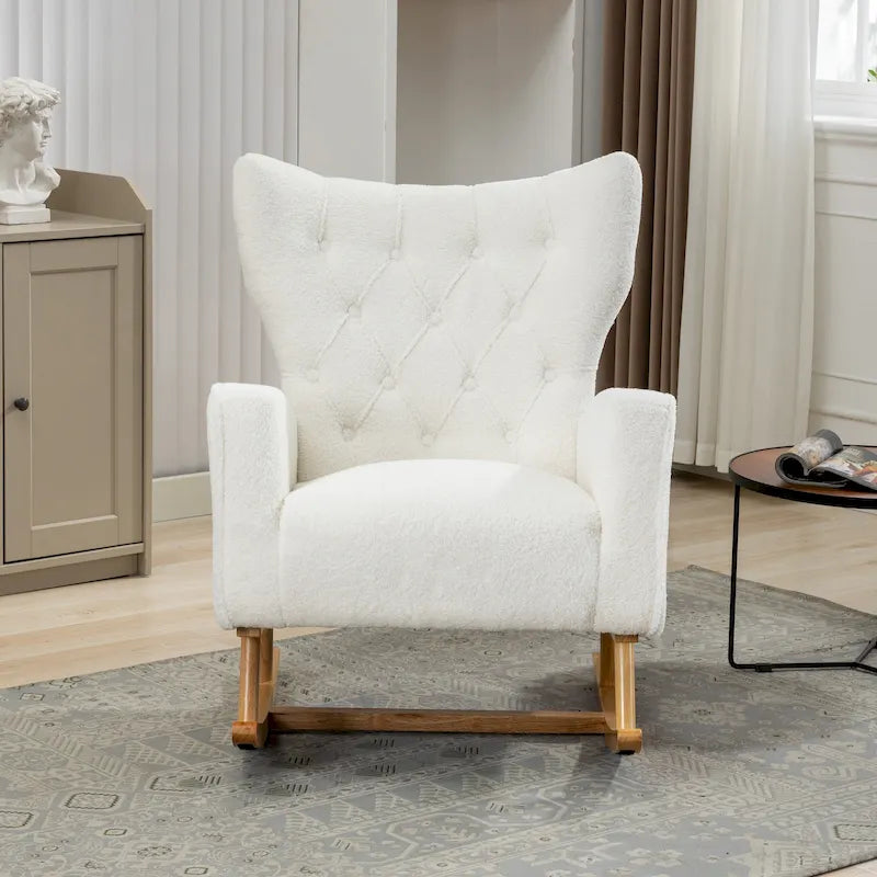 Fauteuil à bascule capitonné Fauteuil à bascule d'appoint