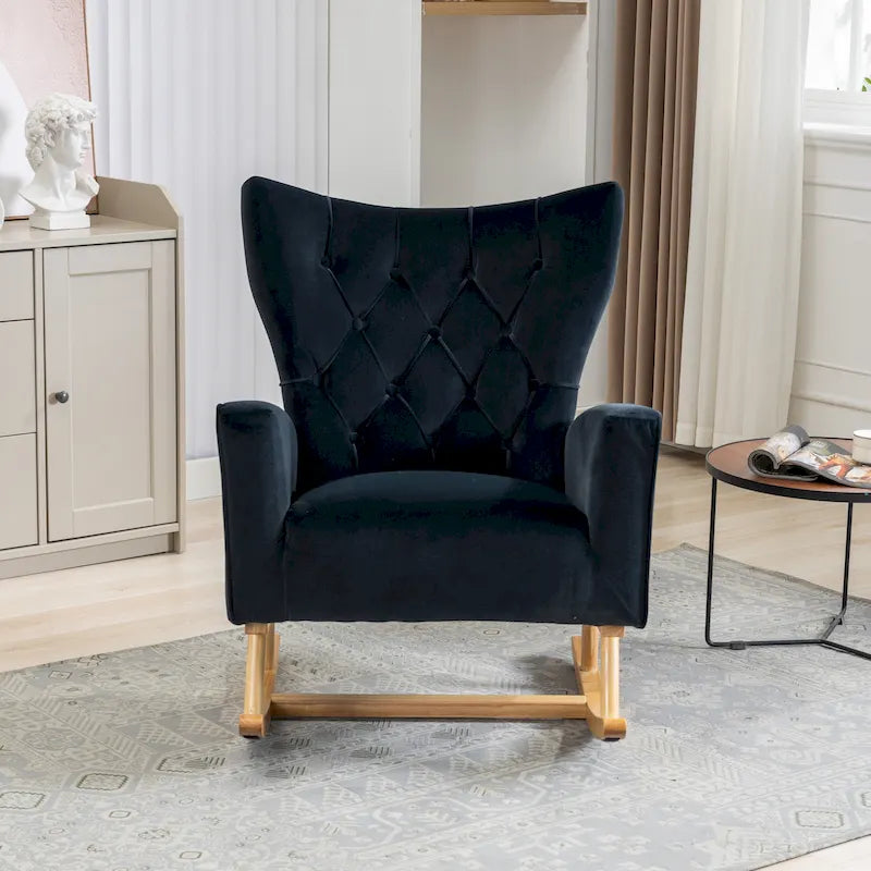 Fauteuil à bascule capitonné Fauteuil à bascule d'appoint