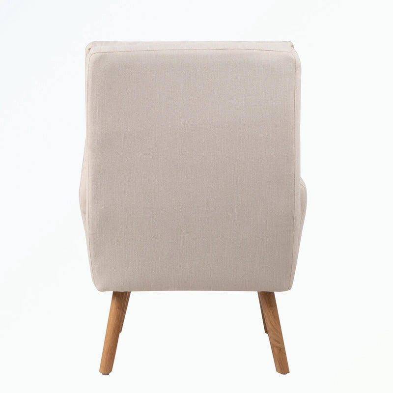 Fauteuil d'appoint avec pouf et dossier réglable