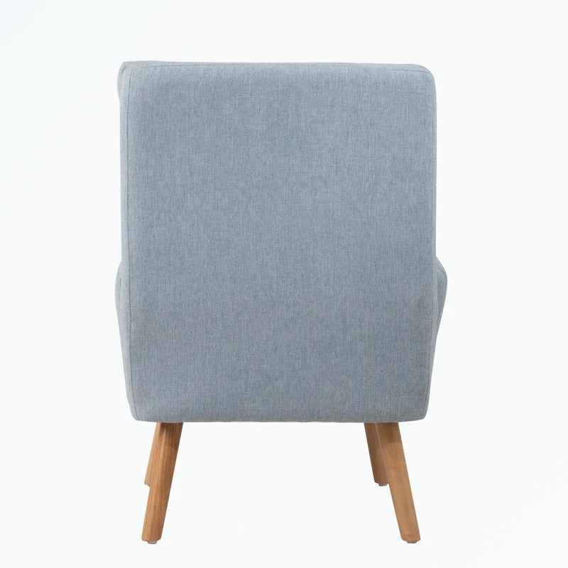 Fauteuil d'appoint avec pouf et dossier réglable