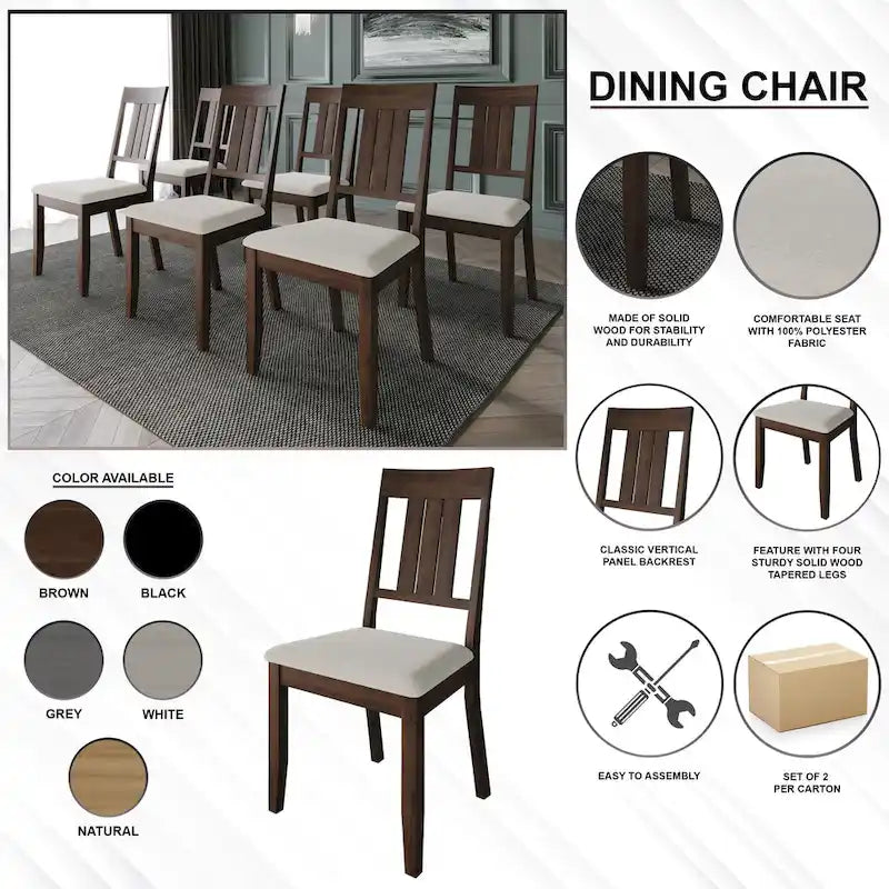 Chaises de salle à manger classiques en bois