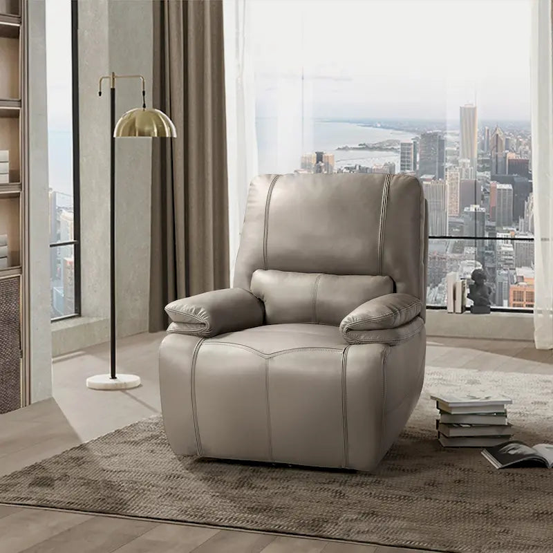 Fauteuil relax électrique en cuir véritable