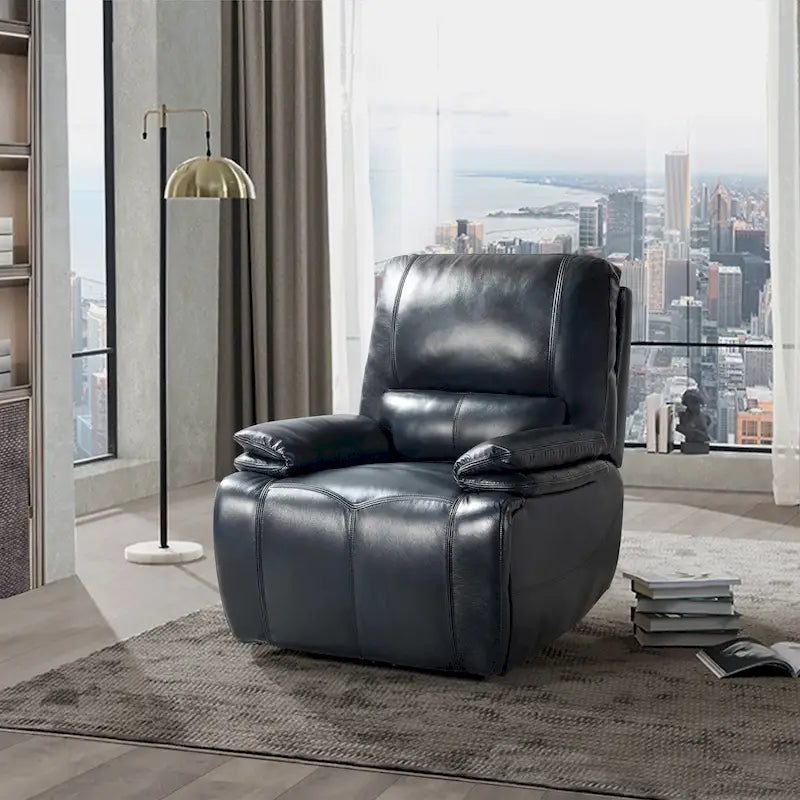 Fauteuil relax électrique en cuir véritable