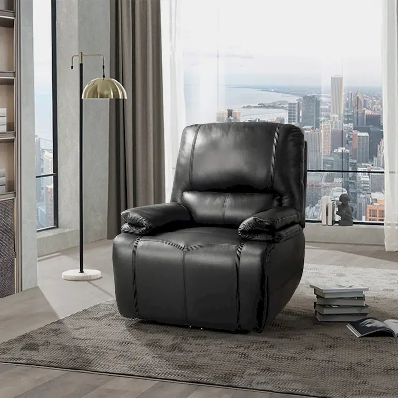 Fauteuil relax électrique en cuir véritable