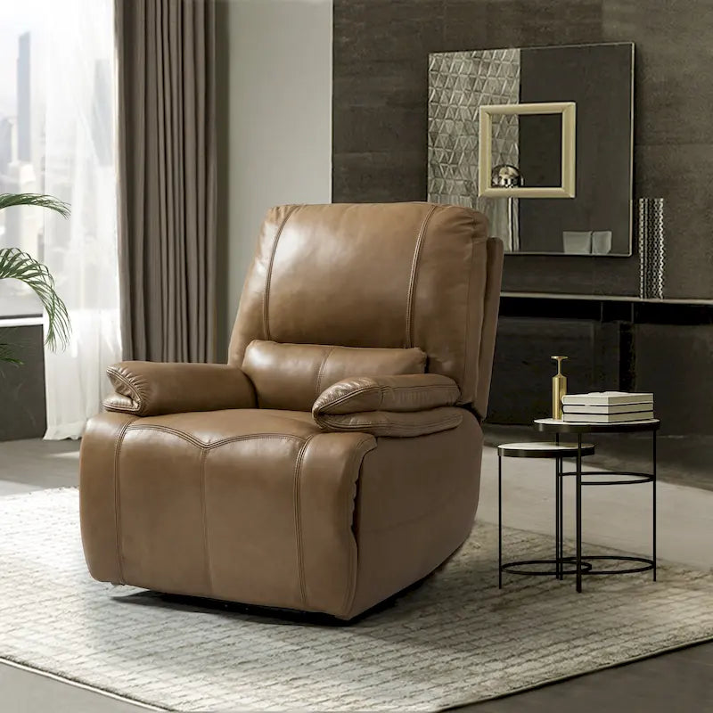 Fauteuil relax électrique en cuir véritable