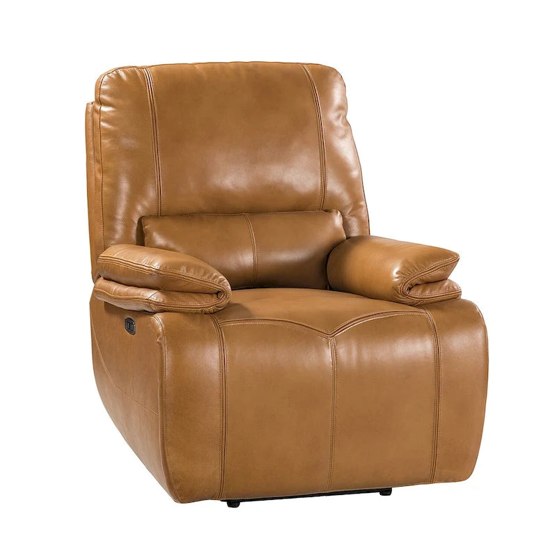 Fauteuil relax électrique en cuir véritable