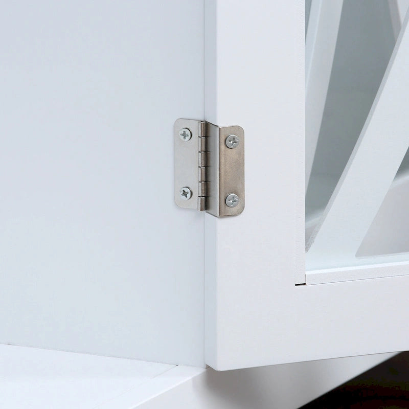Bahut de cuisine moderne avec meuble de rangement à double porte et portes vitrées