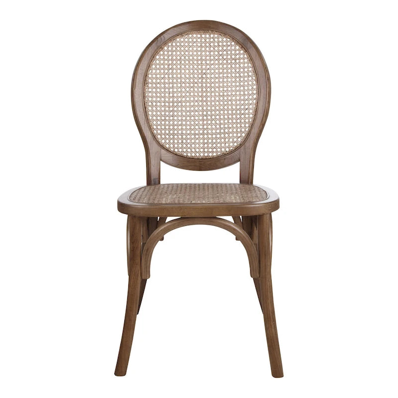 Chaise de salle à manger en rotin, style Mid-Century Modern